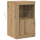 LED Sideboard 41 x 37 x 67 cm Konstrueret træ Artisan Egetræ