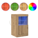 LED Sideboard 41 x 37 x 67 cm Konstrueret træ Artisan Egetræ