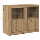LED Sideboard 2 stk. 41 x 37 x 67 cm Konstrueret træ