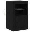 LED Sideboard Sort eg 41 x 37 x 67 cm Konstrueret træ