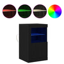 LED Sideboard Sort eg 41 x 37 x 67 cm Konstrueret træ