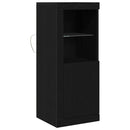 LED Sideboard Sort 41 x 37 x 100 cm Konstrueret træ