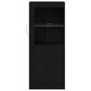LED Sideboard Sort 41 x 37 x 100 cm Konstrueret træ