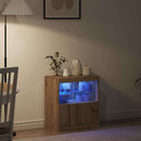LED Sideboard Brun 60,5 x 37 x 67 cm Konstrueret træ