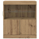 LED Sideboard Brun 60,5 x 37 x 67 cm Konstrueret træ