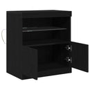 LED Sideboard Sort 60,5 x 37 x 67 cm Konstrueret træ