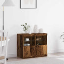 LED Sideboard Brun 81 x 37 x 66,5 cm Konstrueret træ