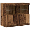LED Sideboard Brun 81 x 37 x 66,5 cm Konstrueret træ