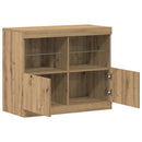 LED Sideboard Brun 81 x 37 x 66,5 cm Konstrueret træ