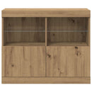 LED Sideboard Brun 81 x 37 x 66,5 cm Konstrueret træ