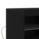 LED Sideboard Sort 81 x 37 x 66,5 cm Konstrueret træ