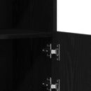 LED Sideboard Sort 81 x 37 x 66,5 cm Konstrueret træ