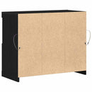 LED Sideboard Sort 81 x 37 x 66,5 cm Konstrueret træ