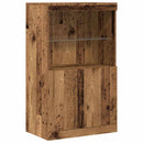 LED Sideboard Brun 60 x 37 x 100 cm Konstrueret træ