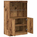 LED Sideboard Brun 60 x 37 x 100 cm Konstrueret træ