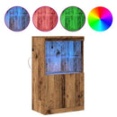 LED Sideboard Brun 60 x 37 x 100 cm Konstrueret træ