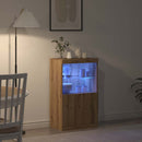 LED Sideboard Brun 60 x 37 x 100 cm Konstrueret træ