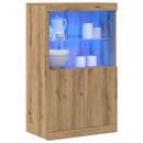 LED Sideboard Brun 60 x 37 x 100 cm Konstrueret træ