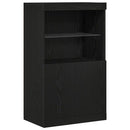 LED Sideboard Sort 60 x 37 x 100 cm Konstrueret træ