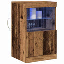 LED Sideboard Gammelt træ 41 x 37 x 67 cm Konstrueret træ