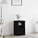 LED Sideboard Sort eg 41 x 37 x 67 cm Konstrueret træ
