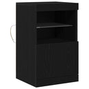 LED Sideboard Sort eg 41 x 37 x 67 cm Konstrueret træ