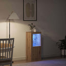 LED Sideboard Artisan Egetræ 41 x 37 x 100 cm Konstrueret træ