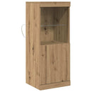 LED Sideboard Artisan Egetræ 41 x 37 x 100 cm Konstrueret træ