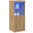 LED Sideboard Artisan Egetræ 41 x 37 x 100 cm Konstrueret træ