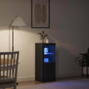 LED Sideboard Sort eg 41 x 37 x 100 cm Konstrueret træ