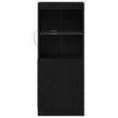 LED Sideboard Sort eg 41 x 37 x 100 cm Konstrueret træ
