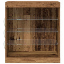 LED Sideboard Gammelt træ 60,5 x 37 x 67 cm Konstrueret træ