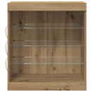 LED Sideboard Artisan Egetræ 60,5 x 37 x 67 cm Konstrueret træ