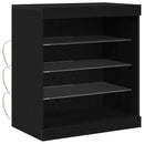 LED Sideboard Sort eg 60,5 x 37 x 67 cm Konstrueret træ