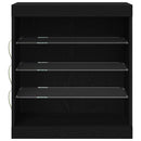 LED Sideboard Sort eg 60,5 x 37 x 67 cm Konstrueret træ