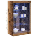 LED Sideboard Gammelt træ 60,5 x 37 x 100 cm Konstrueret træ