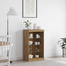 LED Sideboard Artisan Egetræ 60,5 x 37 x 100 cm Konstrueret træ