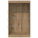 LED Sideboard Artisan Egetræ 60,5 x 37 x 100 cm Konstrueret træ