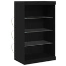 LED Sideboard Sort eg 60,5 x 37 x 100 cm Konstrueret træ