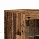 LED Sideboard Gammelt træ 81 x 37 x 100 cm Konstrueret træ