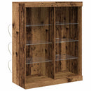 LED Sideboard Gammelt træ 81 x 37 x 100 cm Konstrueret træ