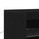 LED Sideboard Sort eg 81 x 37 x 100 cm Konstrueret træ
