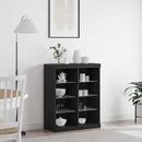LED Sideboard Sort eg 81 x 37 x 100 cm Konstrueret træ