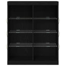 LED Sideboard Sort eg 81 x 37 x 100 cm Konstrueret træ