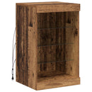LED Sideboard Gammelt træ 41 x 37 x 67 cm Konstrueret træ