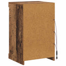 LED Sideboard Gammelt træ 41 x 37 x 67 cm Konstrueret træ