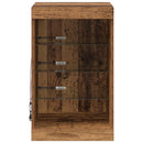 LED Sideboard Gammelt træ 41 x 37 x 67 cm Konstrueret træ