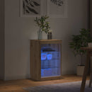 LED Sideboard Artisan Egetræ 41 x 37 x 67 cm Konstrueret træ