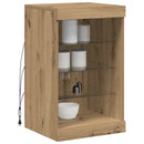 LED Sideboard Artisan Egetræ 41 x 37 x 67 cm Konstrueret træ