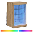 LED Sideboard Artisan Egetræ 41 x 37 x 67 cm Konstrueret træ